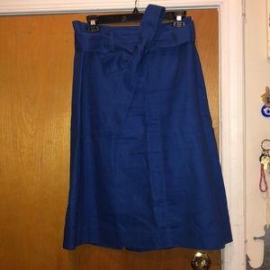J. Crew A-Line cobalt cotton skirt, size 10